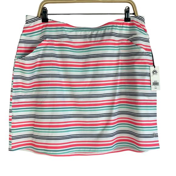 Jofit Mina Stripe Golf Skort Skirt Women XXL Green Seaside Tennis Pickleball NEW - Picture 1 of 8